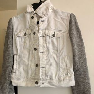 Grey and white denim jacket